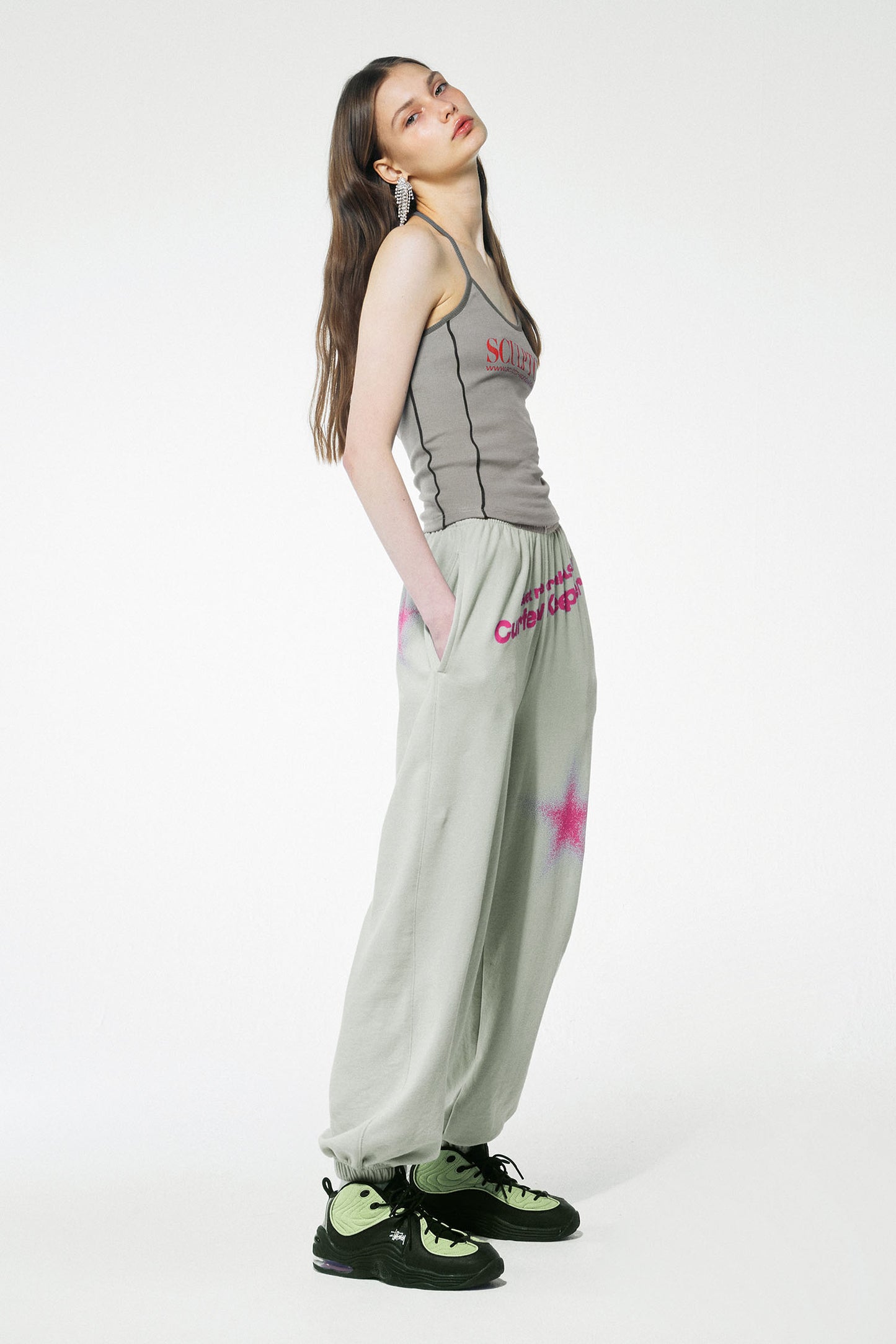 ★Sculptor★ Classic Logo Halter Top Gray