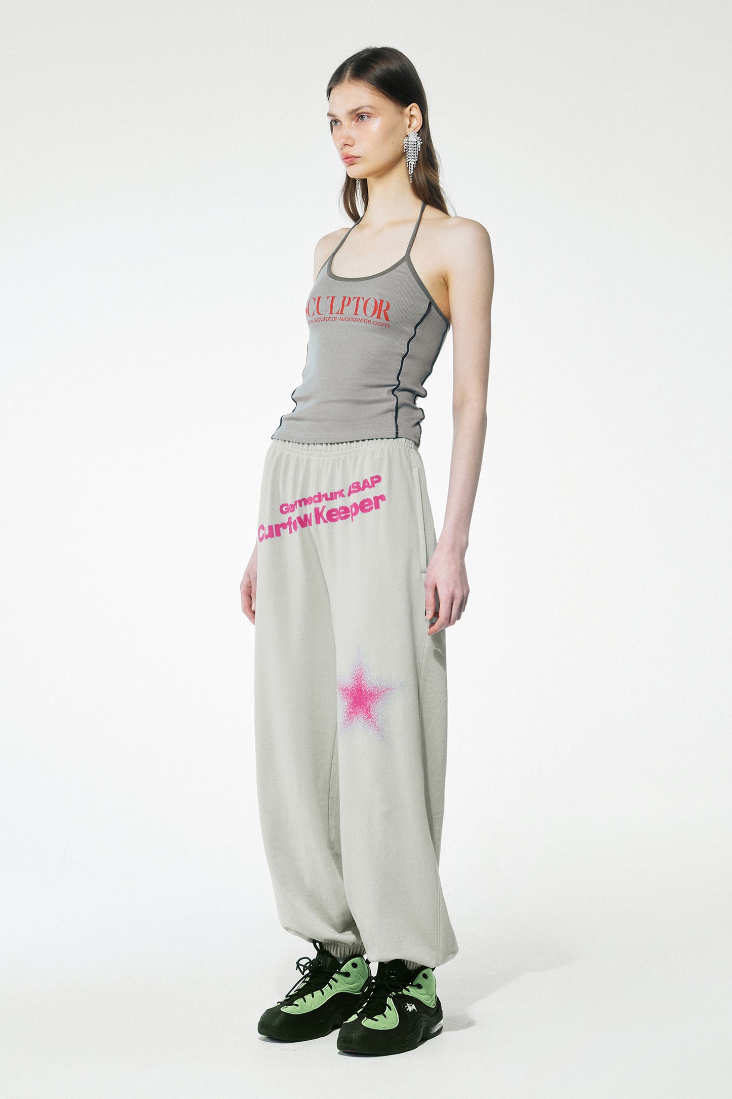 ★Sculptor★ Classic Logo Halter Top Gray