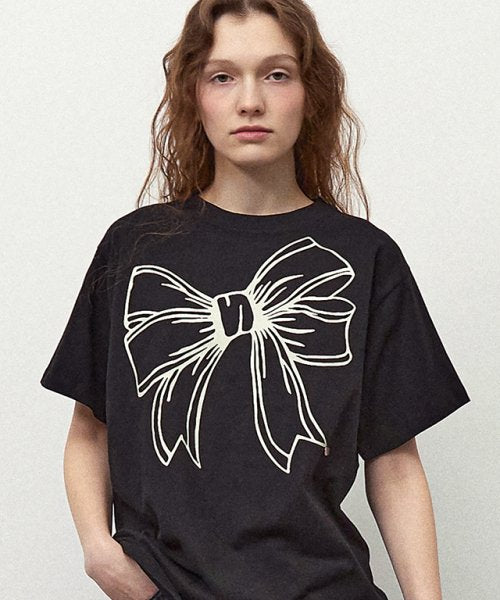 ★RonRon★ Big Ribbon Line T Shirt (5colors)