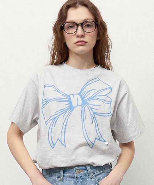★RonRon★ Big Ribbon Line T Shirt (5colors)