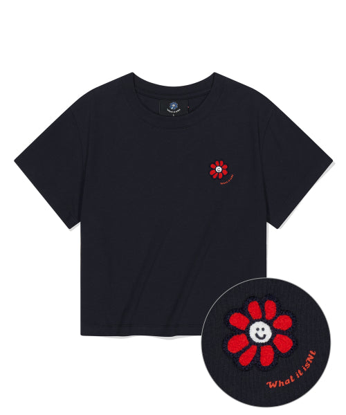 ★What it isNt★ Women's Flory Logo Crop Short-sleeve T-shirt (4colors)
