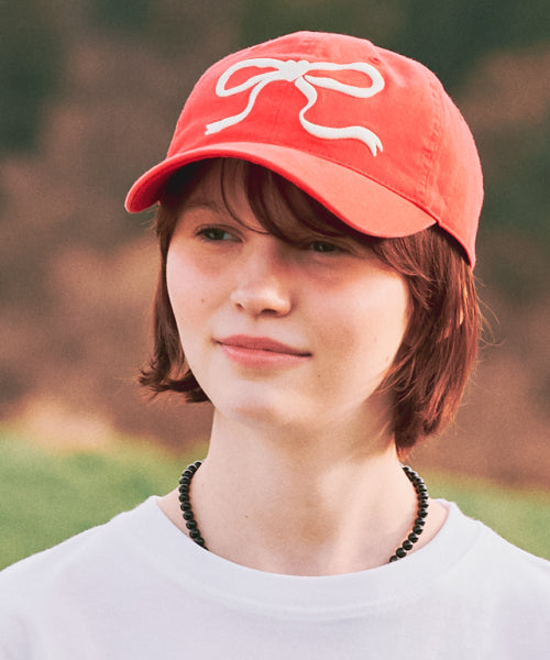 ★RonRon★Heart Ribbon Ball Cap (6colors)