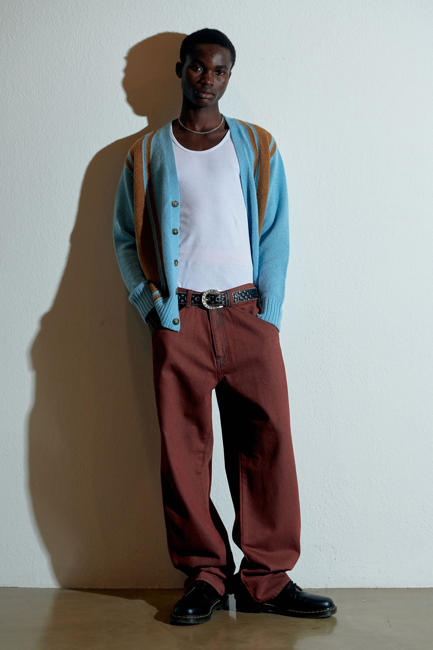★Sculptor★ Straight Line Denim Pants Brick