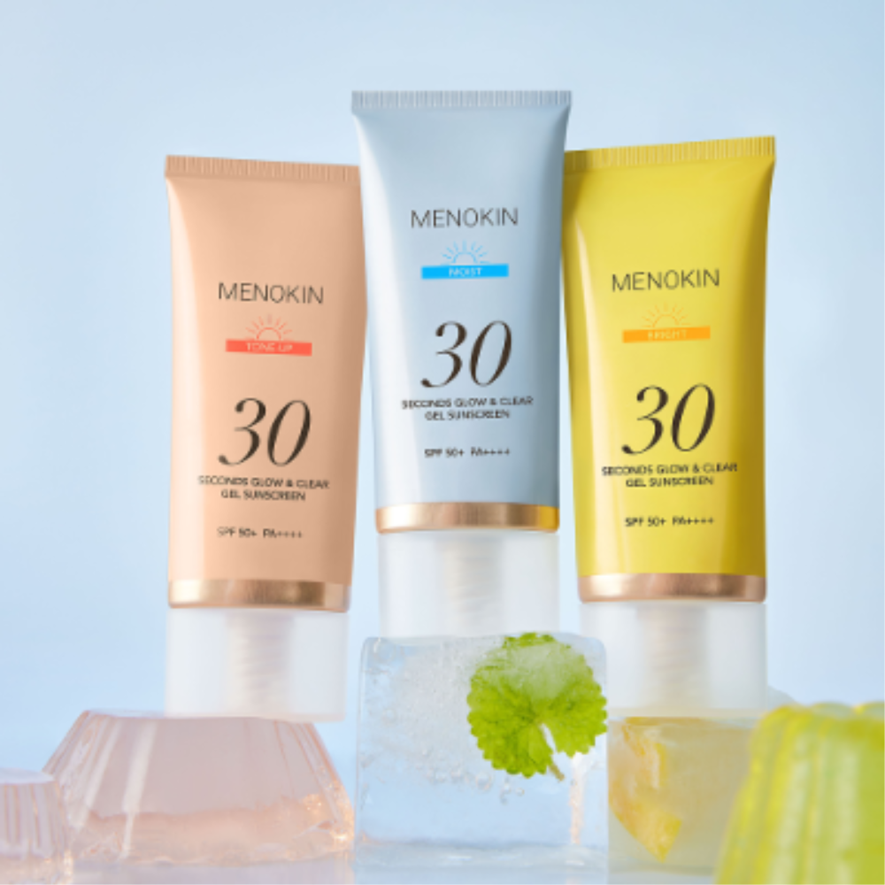 【Menokin】Second Glow & Clear Gel Sunscreen