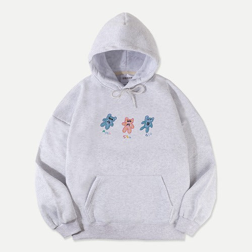 ★Ambler★ Over fit Hoodie Three Bears (AHP1004)