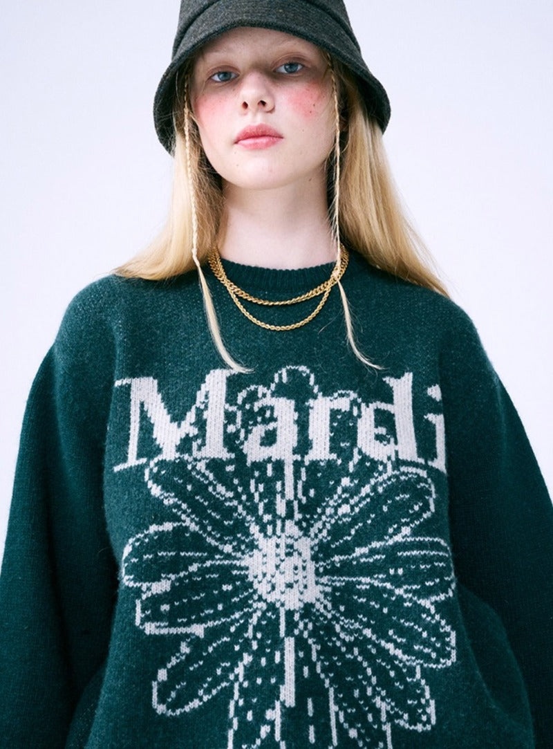 ★Mardi Mercredi★ Cashmere Blended Pullover Flowermardi (12colors)