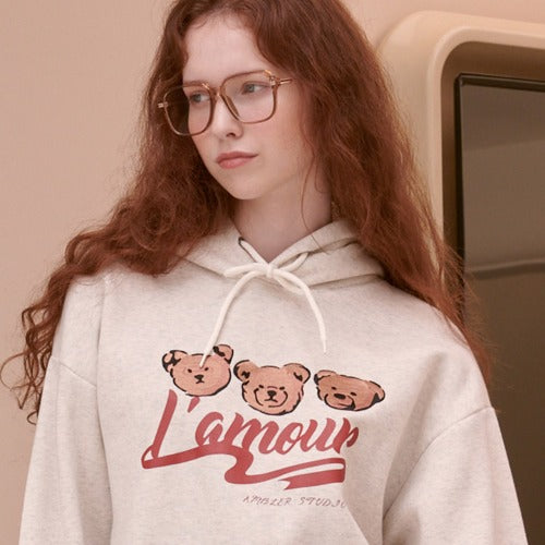 ★Ambler★ Over fit Hoodie I'amour (AHP1012)