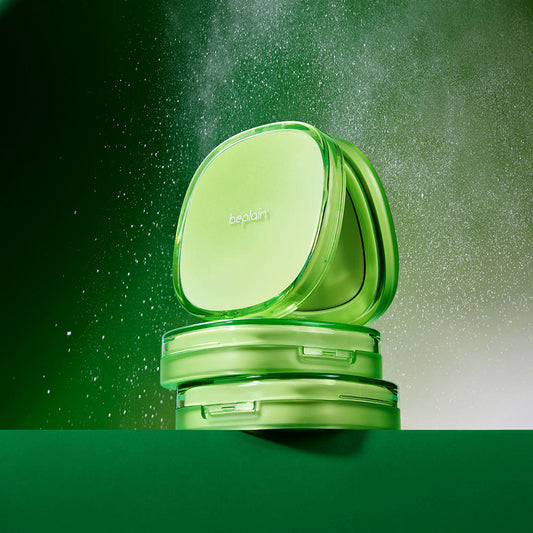 [Set]【Be Plain】Mung Bean Cotton Fit Powder Pact