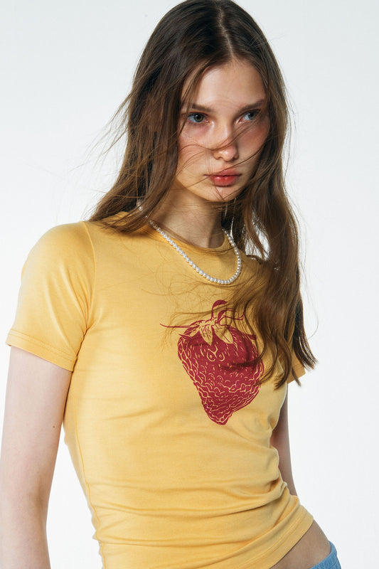 ★Sculptor★ Strawberry Crop Top Orange