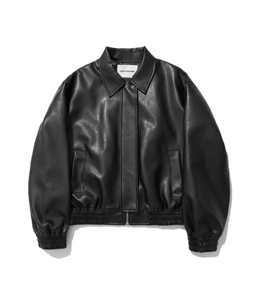 ★Lady Volume★ 549 Vegan Leather Minimal Jacket