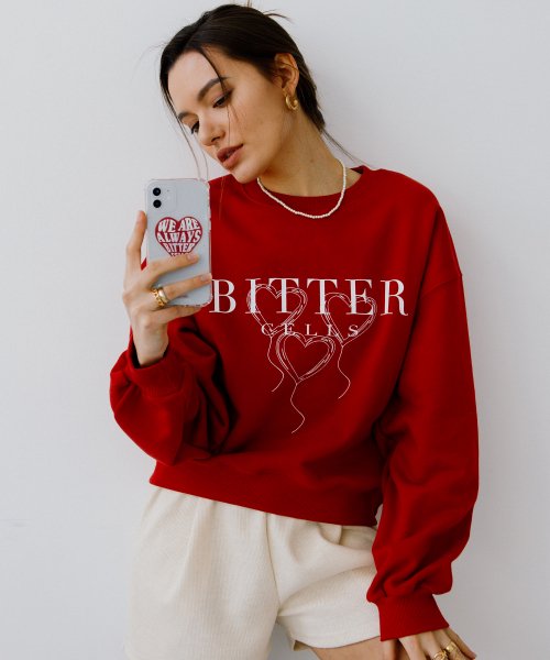 ★Bitter Cells★ Heart Balloon Sweat Shirt