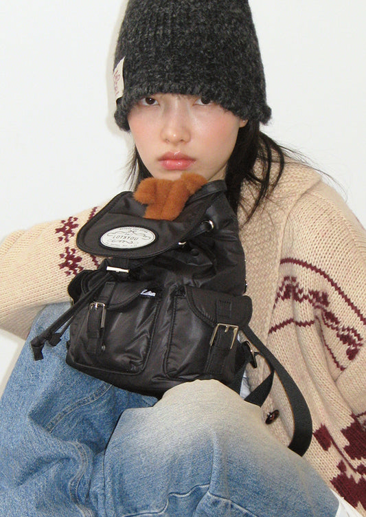 ★Lotsyou★ Nostalgia Chubby Backpack