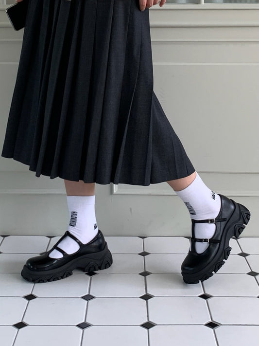★Att★ Rough Buckle Loafer (Black)