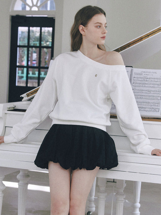 ★Letter From Moon★ Ellie Lace Balloon Pumpkin Skirt (2colors)