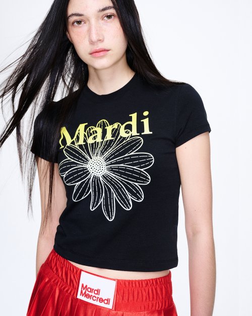 ★Mardi Mercredi★ Cropped T-shirt Flowermardi Gradation (4colors)