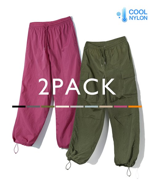 ★Codegraphy★ Summer Ver Cool Nylon Cargo Parachute Pants