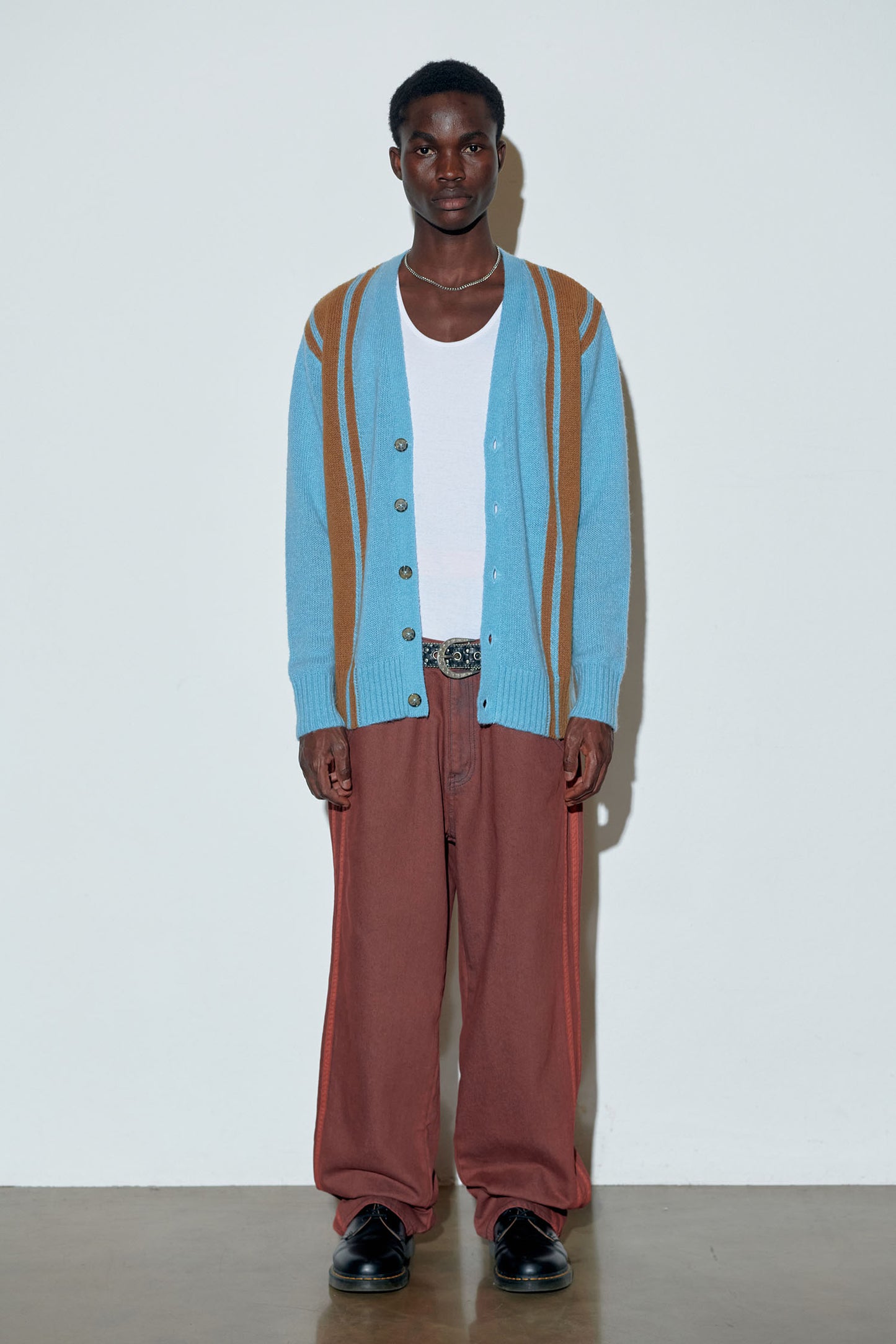 ★Sculptor★ Straight Line Denim Pants Brick