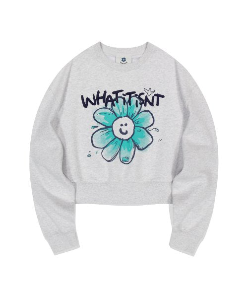 ★What it isNt★ Women’s Big Flory Graphic Sweatshirt (4colors)
