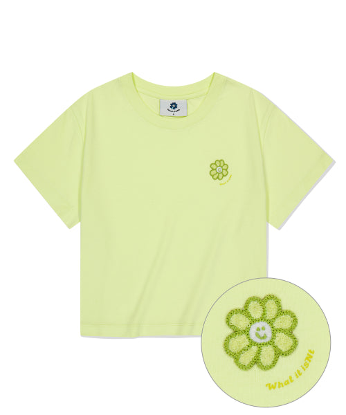 ★What it isNt★ Women's Flory Logo Crop Short-sleeve T-shirt (4colors)