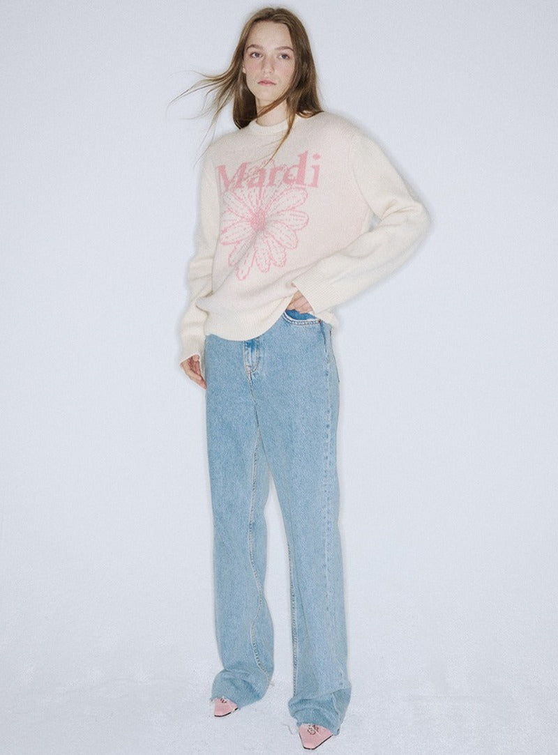 ★Mardi Mercredi★ Cashmere Blended Pullover Flowermardi (12colors)