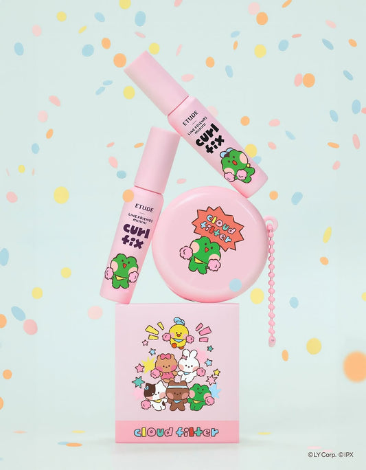 [Limited][Set]【Etdue House】Cloud Filter Cushion & Curl Fix Mascara Mini (Line Friends Minini)