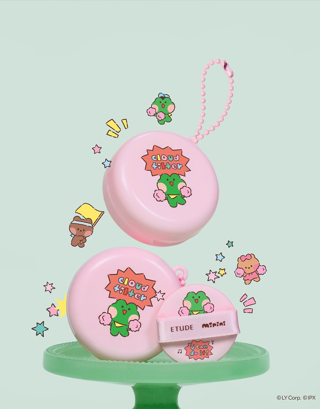 [Limited][Set]【Etdue House】Cloud Filter Cushion & Curl Fix Mascara Mini (Line Friends Minini)
