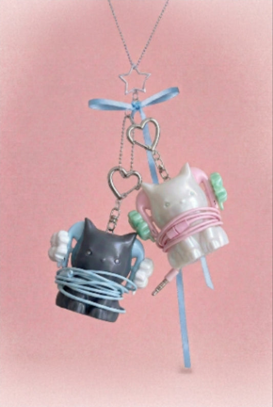 【46month】Cat Cable Keyring