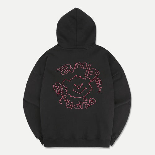 ★Ambler★ Over fit Hoodie Rascal Bear (AHP1002)
