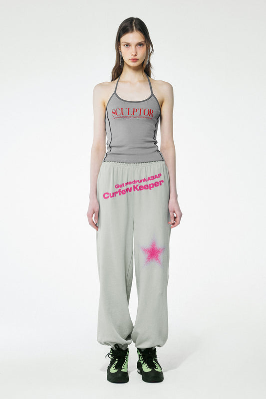 ★Sculptor★ Classic Logo Halter Top Gray