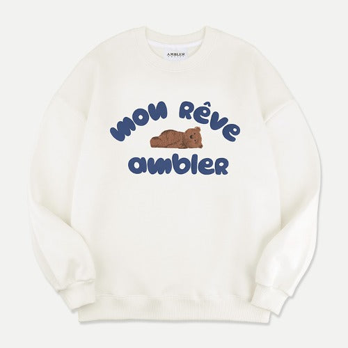 ★Ambler★ Over fit Sweatshirt Dream Bear (AMM1111)