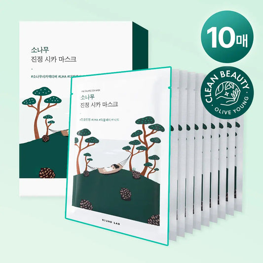 [10pcs]【Roundlab】Pine Calming Cica Mask