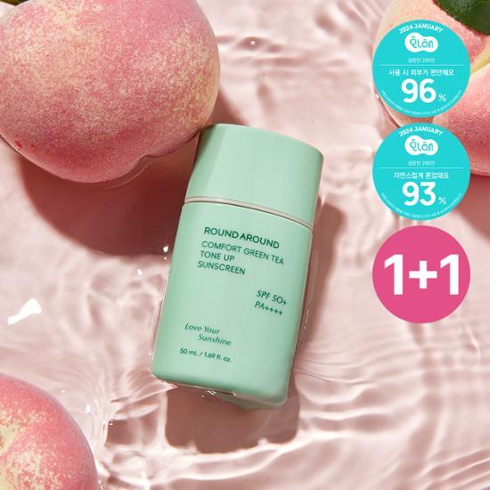 ★Round Around★ Comfort Green Tea Tone Up Sunscreen