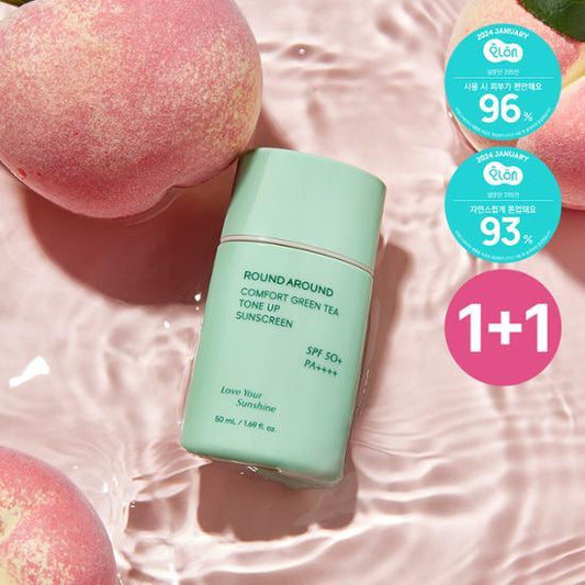 ★Round Around★ Comfort Green Tea Tone Up Sunscreen