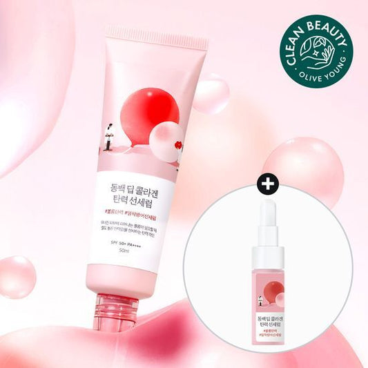 [Set]【Roundlab】Camellia Deep Collagen Firming Sun Serum