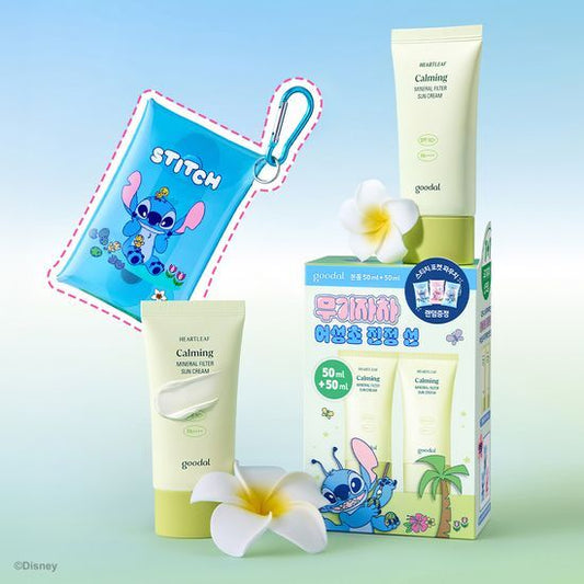 [Lmited][1+1]【Goodal】Heartleaf Calming Mineral Filter Suncream (Disney Stitch)