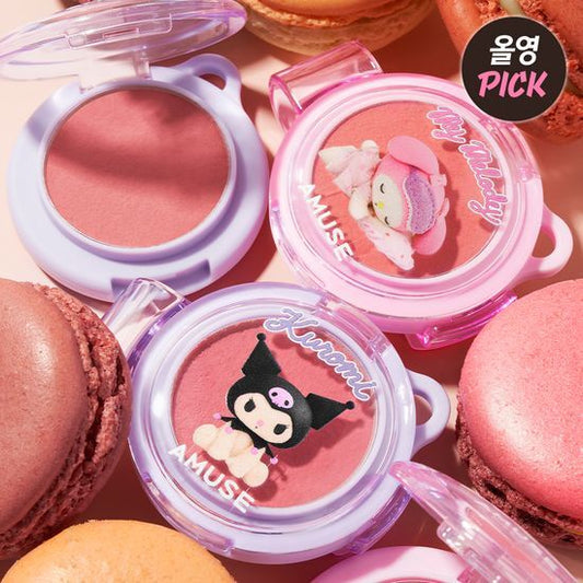 [Set][Limited]【Amuse】Powder Lip & Cheek (My Melody & Kuromi)