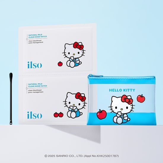 [10sets][Limited]【ilso】Natural Mild Clear Nose Pack (Hello Kitty)