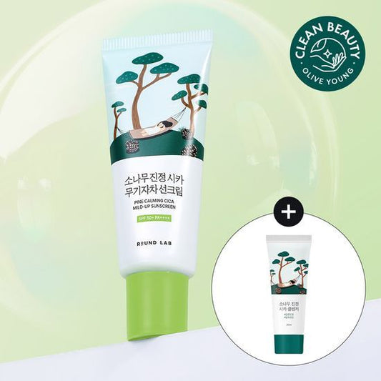 [Set]【Roundlab】Pine Calming Cica Mild-up Sunscreen