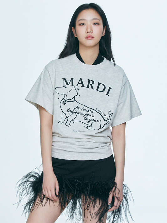 ★Mardi Mercredi★ Tshirt Swing The Tail Ddanji Flower Choker (3colors)