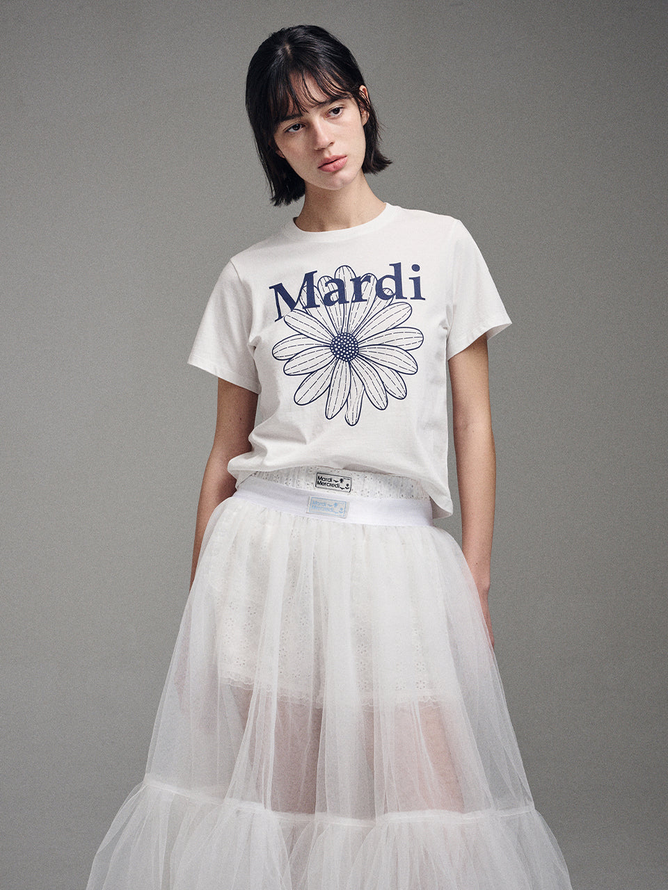 ★Mardi Mercredi★ Slim Tshirt Flowermardi (4colors)