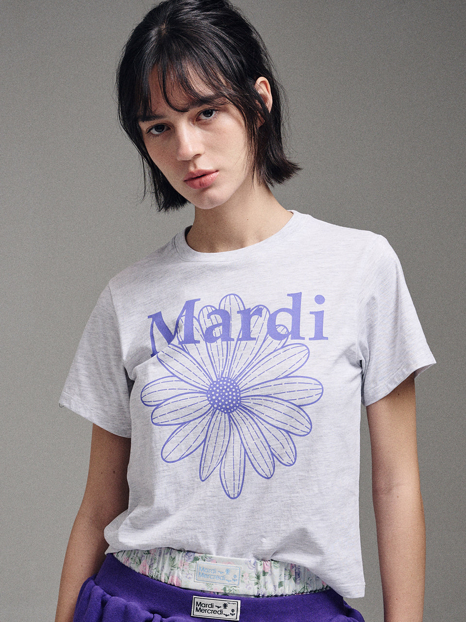 ★Mardi Mercredi★ Slim Tshirt Flowermardi (4colors)