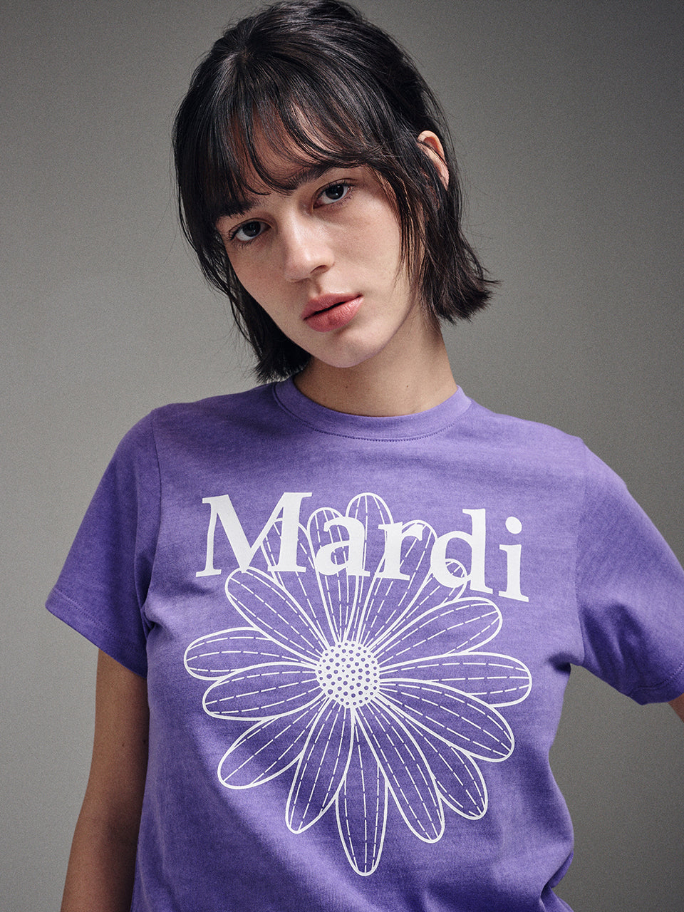★Mardi Mercredi★ Slim Tshirt Flowermardi Washing (4colors)