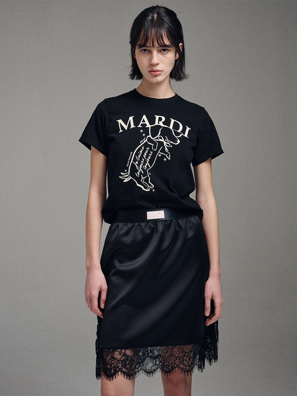 ★Mardi Mercredi★ Slim Tshirt Swing The Tail Ddanji (5colors)