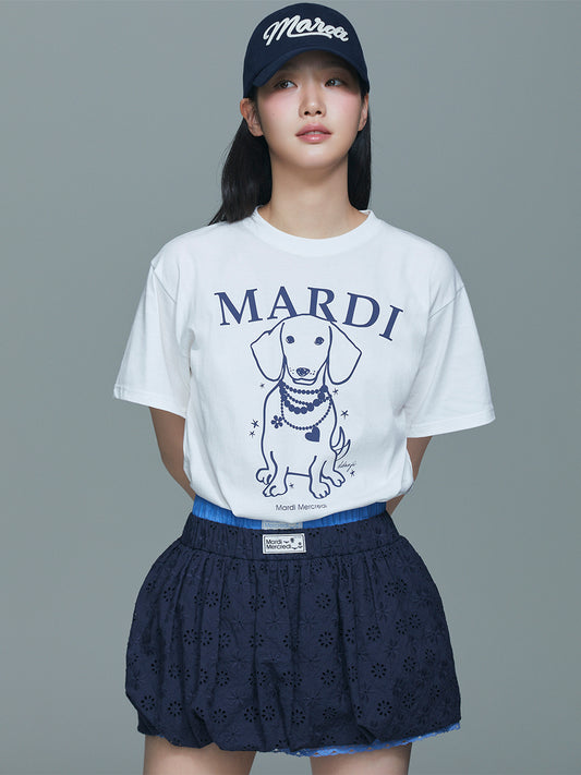 ★Mardi Mercredi★ Tshirt Swing The Tail Ddanji Pearl Necklace (4colors)