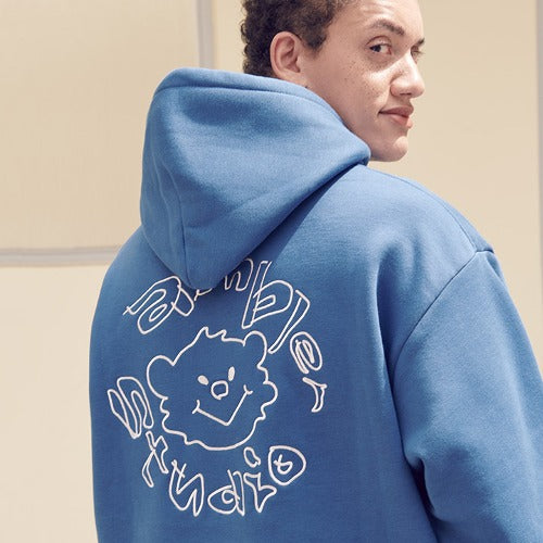 ★Ambler★ Over fit Hoodie Rascal Bear (AHP1002)