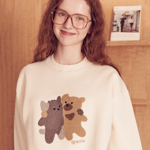 ★Ambler★ Over fit Sweatshirt Shoulder-to-shoulder (AMM1112)