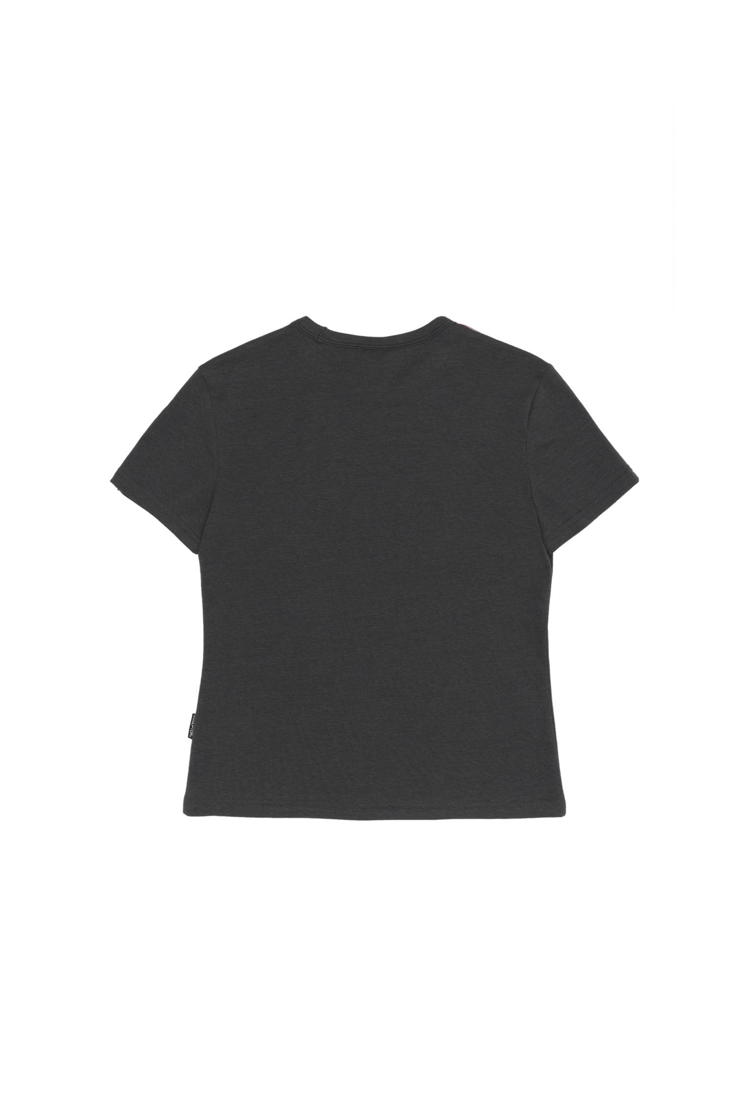 ★Sculptor★ Classic Logo Piping Crop Top Charcoal