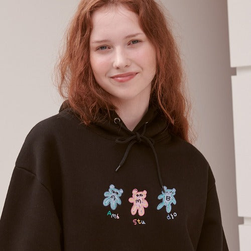 ★Ambler★ Over fit Hoodie Three Bears (AHP1004)