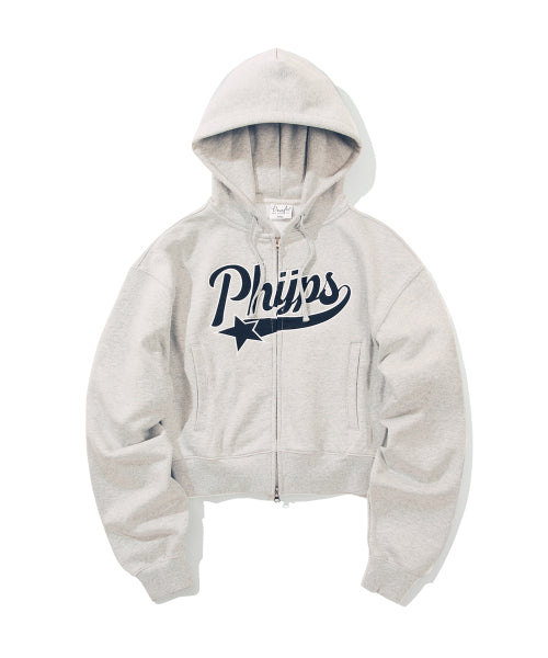 ★Phyps★ Woman Crop Star Tail Hoodie Zip Up (3colors)