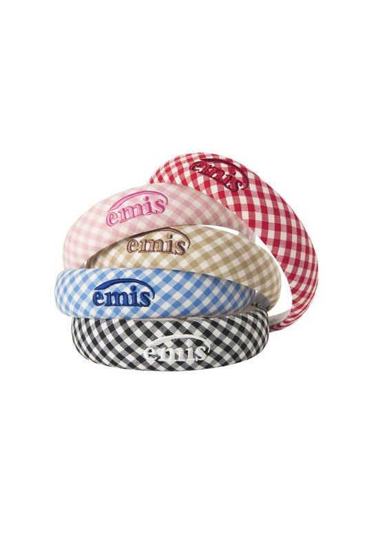 ★Emis★ Gingham Check Hairband (5colors)